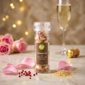 Champagnersalz mit Rosenblüten & rosa Pfeffer